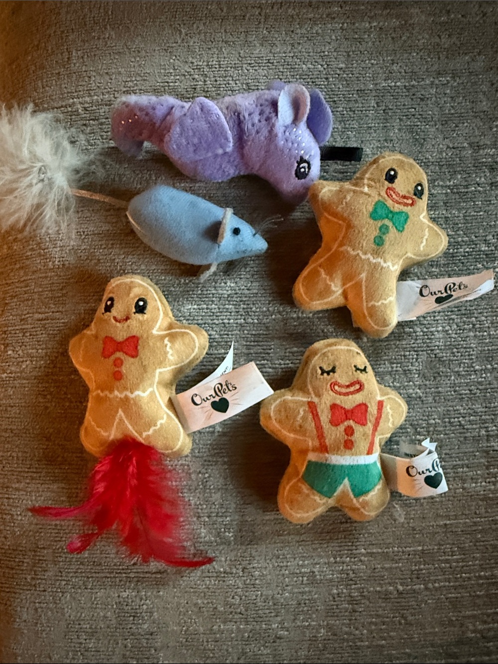 Assortment of Plush Cat Toys